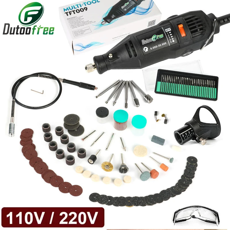 151PCS/Set Power Electric Mini Drill Engraver Rotary Tool 110V/220V Polishing Grinder Variable Speed Dremel Engraving Pen with A
