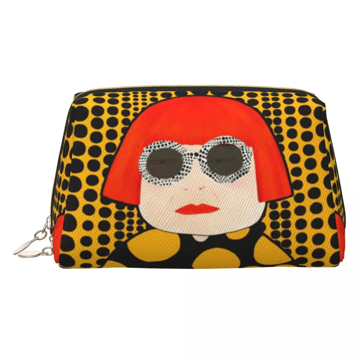 Yayoi Kusama Abstract Painting Women Cosmetic Bag Travel Makeup Organizer Pouch Toiletry Storage Dopp Kit Case