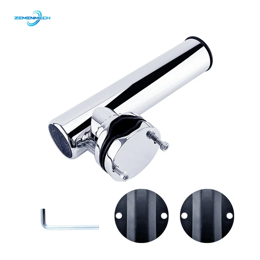 316 Stainless Steel Fishing Rod Rack Holder Rail Mounted Rest Pole Bracket Support for 25 to 51mm Rail Marine Yacht Boat