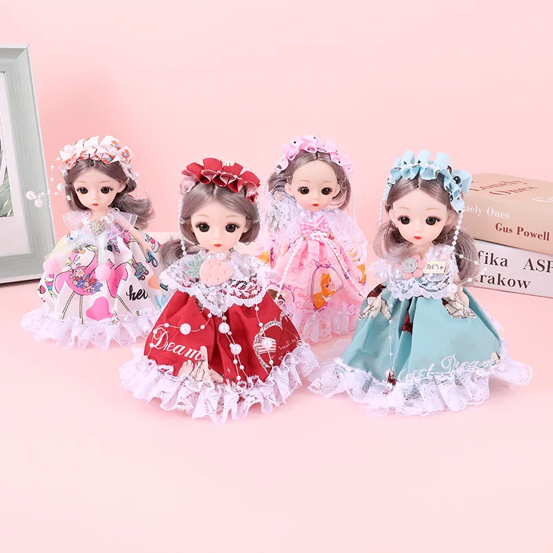 17 سنتيمتر Kawaii لوليتا فتاة دمية على شكل أميرة قلادة المفاتيح الإبداعية موضة ظهره الديكور المفاتيح لطيف BJD دمية الأطفال هدية