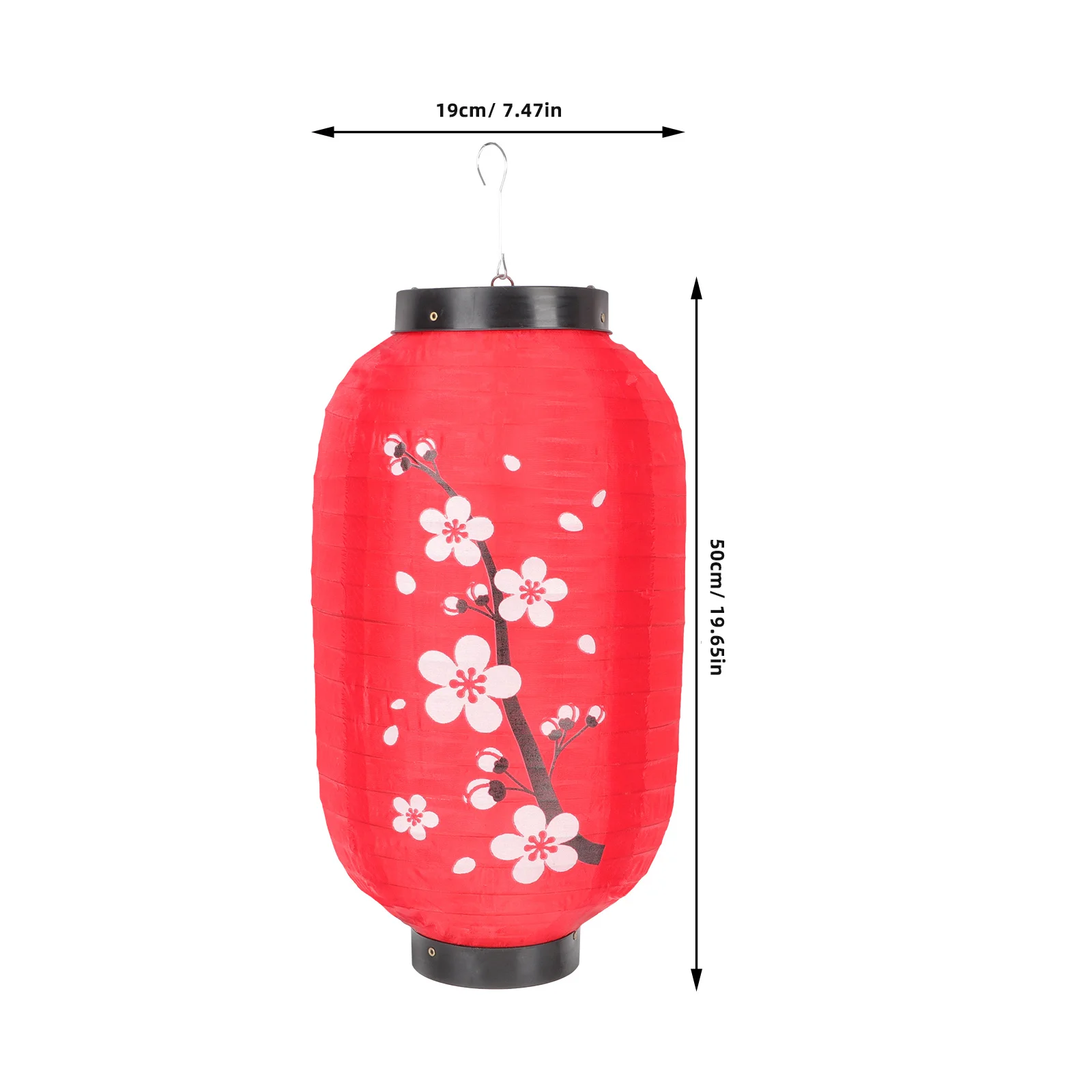 

2pcs Plum Lantern Waterproof Japanese Style Decorative Cloth Lantern Outdoor Hanging Solar Light for Sushi Party Wedding