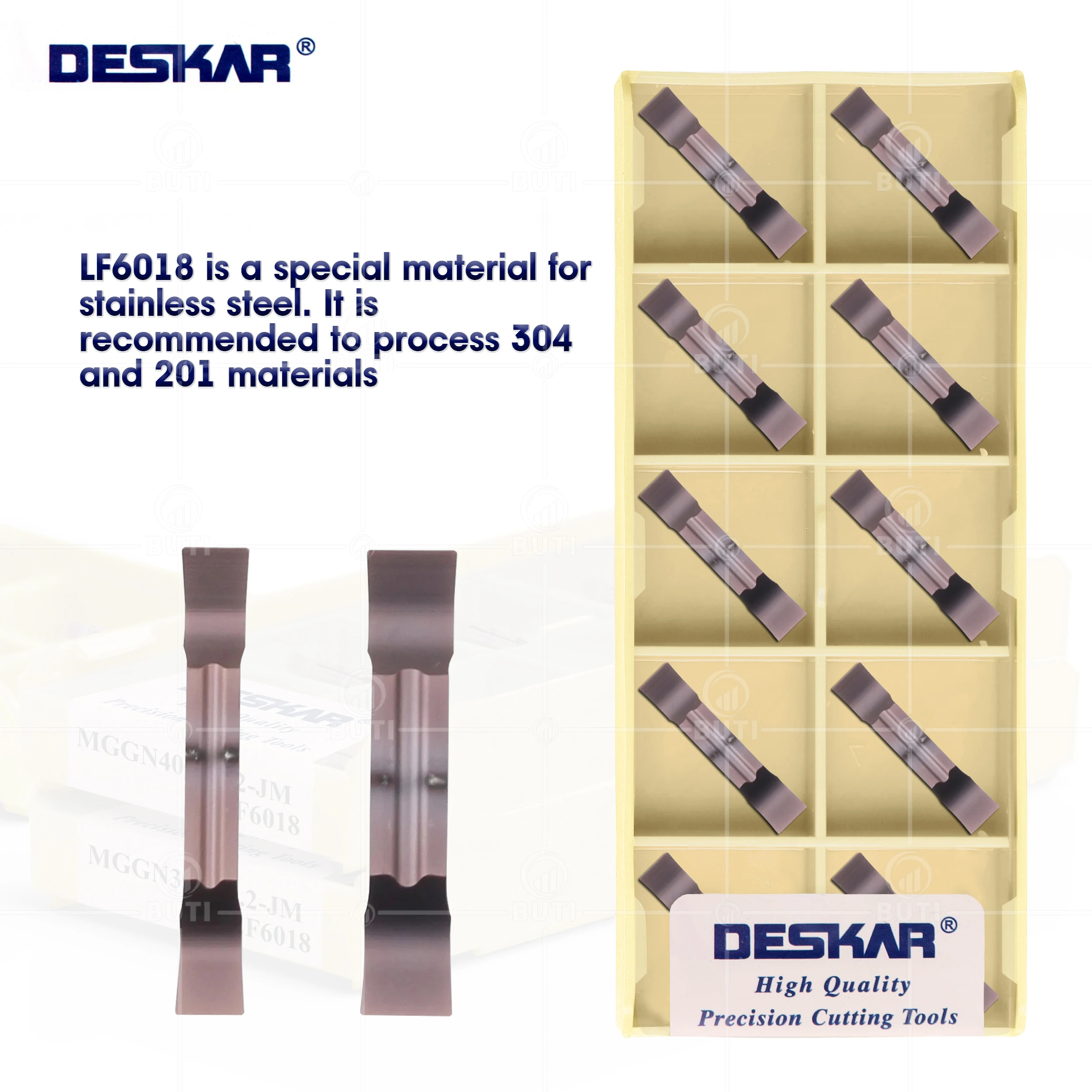 Deskar-cnc Torno Grooving Turning Tools Carbide Insere Slotting Cutter Tool 100 Original Mggn300 400r0.2-jm Lf6018