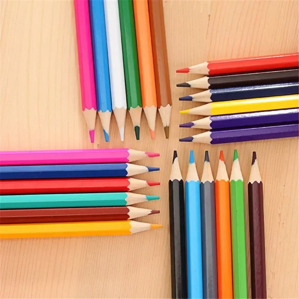 12 stücke kurze Art Holz Buntstifte Set ungiftig hb Standard Zeichnung Bleistift Student Malerei Briefpapier Schul material