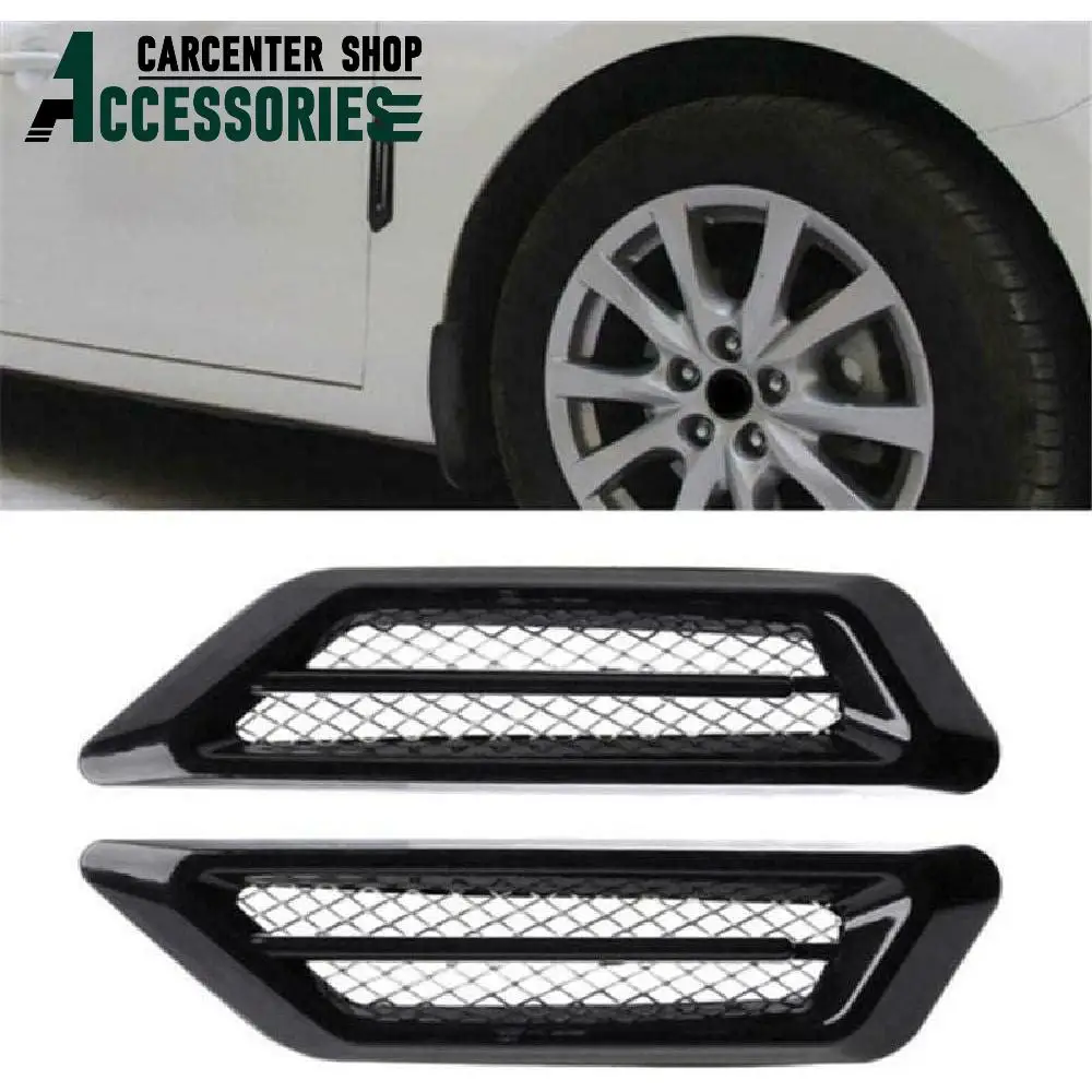Car Fender Auto Flow Vent Fender Intake Grille Air Net Door Hood Side Sticker Universal fit for most car models