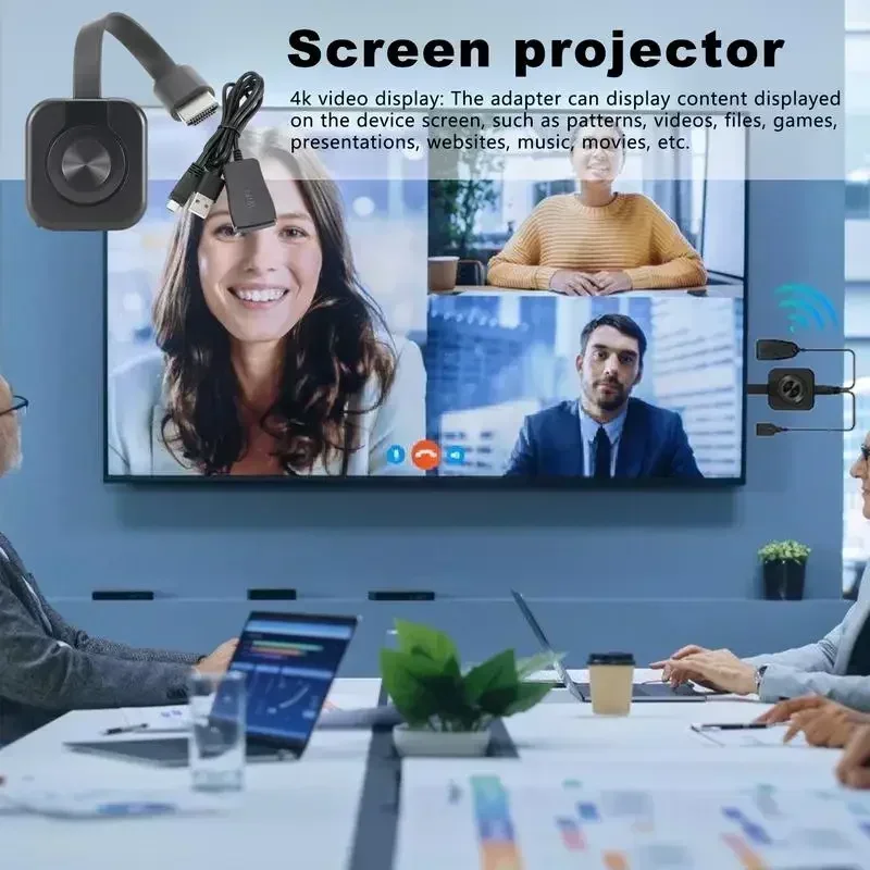 

4K TV WiFi Mirror Cable Tool Wireless HD Video USB Dongle Transmitter Adapter Android Smartphone Demo Music Screen Projectors