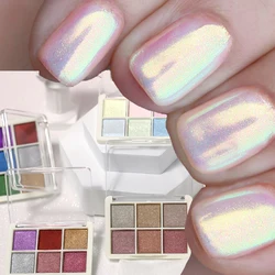 Mirror Powder Nail Aurora Powder 1g jar 2023 NEW Aurora Chrome Nail Powder Mirror Mermaid Neon Powder for Aurora Powder Pigment