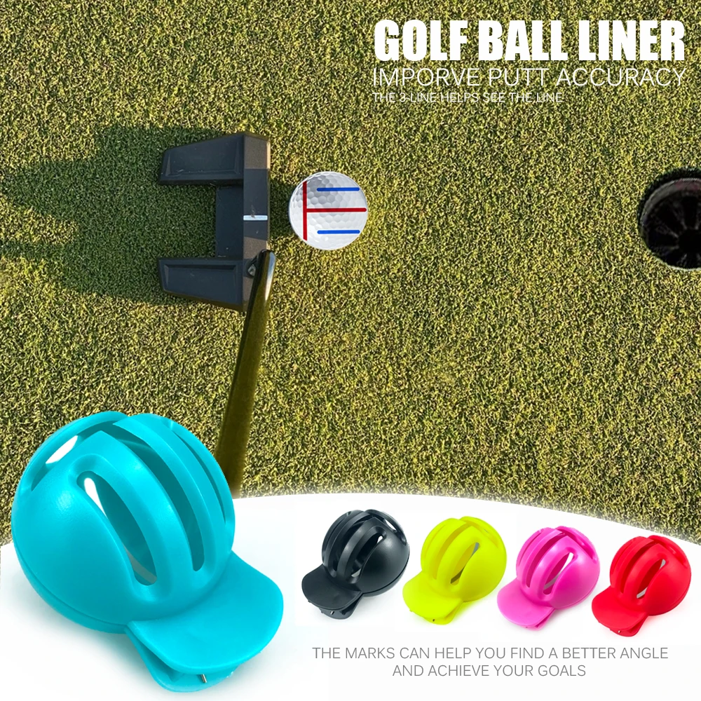 Three Line Clip Golf Ball Liner Marker Template Marker Pen Putting Positioning Aids Outdoor Tool Golf Sport Accessories