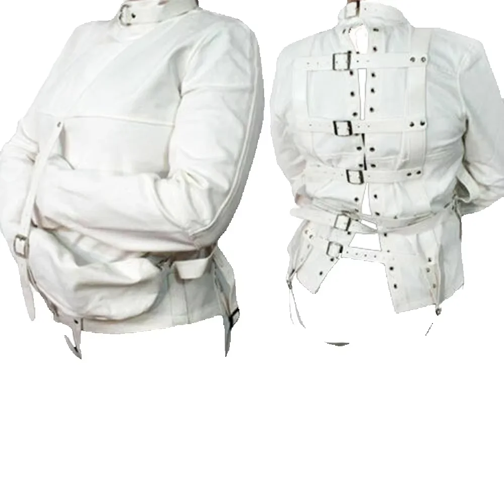 BDSM PU Leather Straitjacket Bondage Body Harness Adult Game Straight Jacket Halloween Clubwear Costume Armbinder Sex Toys Women