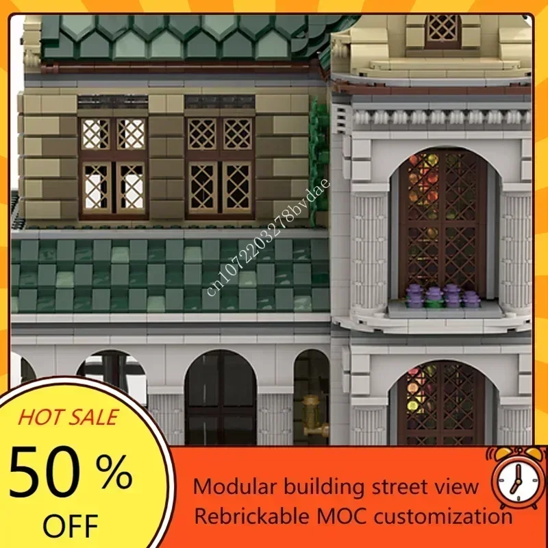 4228PCS Customized MOC Modular Courtyard Street View Model Custom Puzzles Technology  DIY Assembly Xmas Toys Birthday Gifts