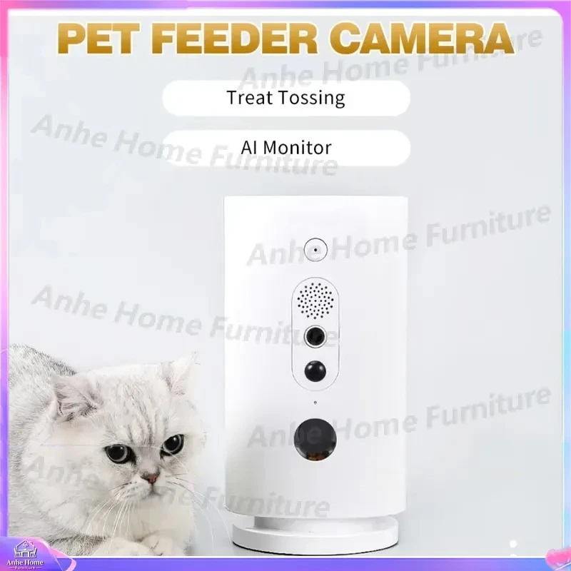 300ml Smart Pet Feeder with Camera for Dogs and Cats Automatic Food Dispenser WiFi Connected Scheduled Feeding Treat