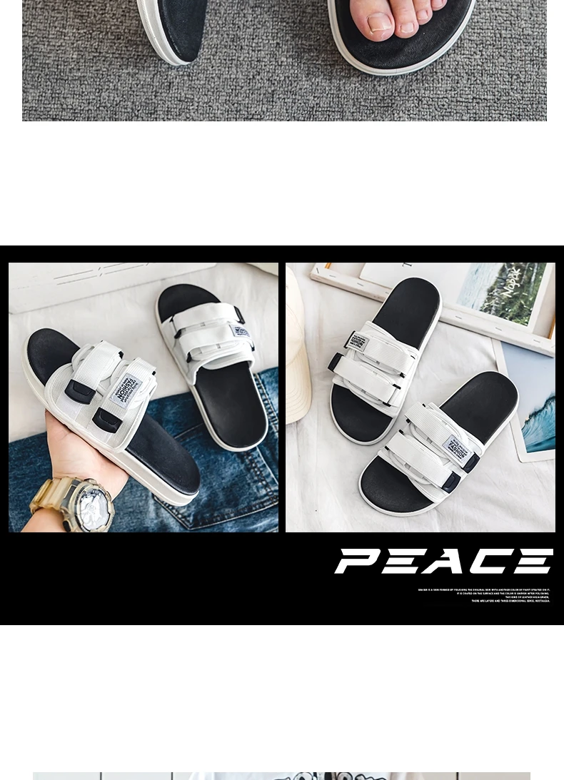 Herren Outdoor-Hausschuhe, für den Innenbereich, lässige Hausschuhe, rutschfest, weicher Boden, Hakenschlaufen-Hausschuhe, modische Strand-Sommersandalen, Flip-Flop – Detail 14