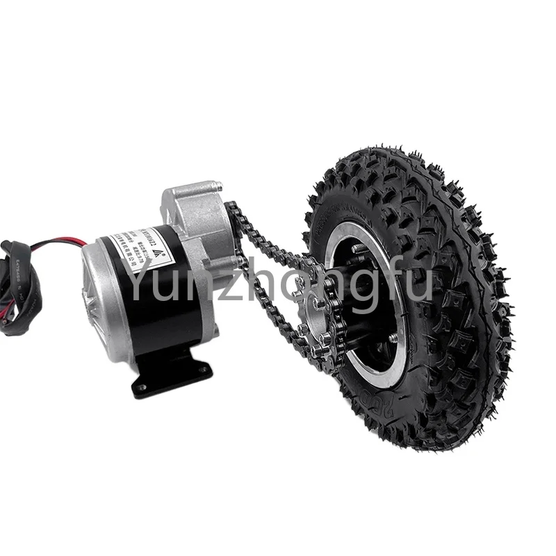 350W Dual Drive Electric Cart Conversion Kit Easy Carry 200kg 8 Inch Wheel Set for DIY Electrical Pull Barrow Trolley Capacity