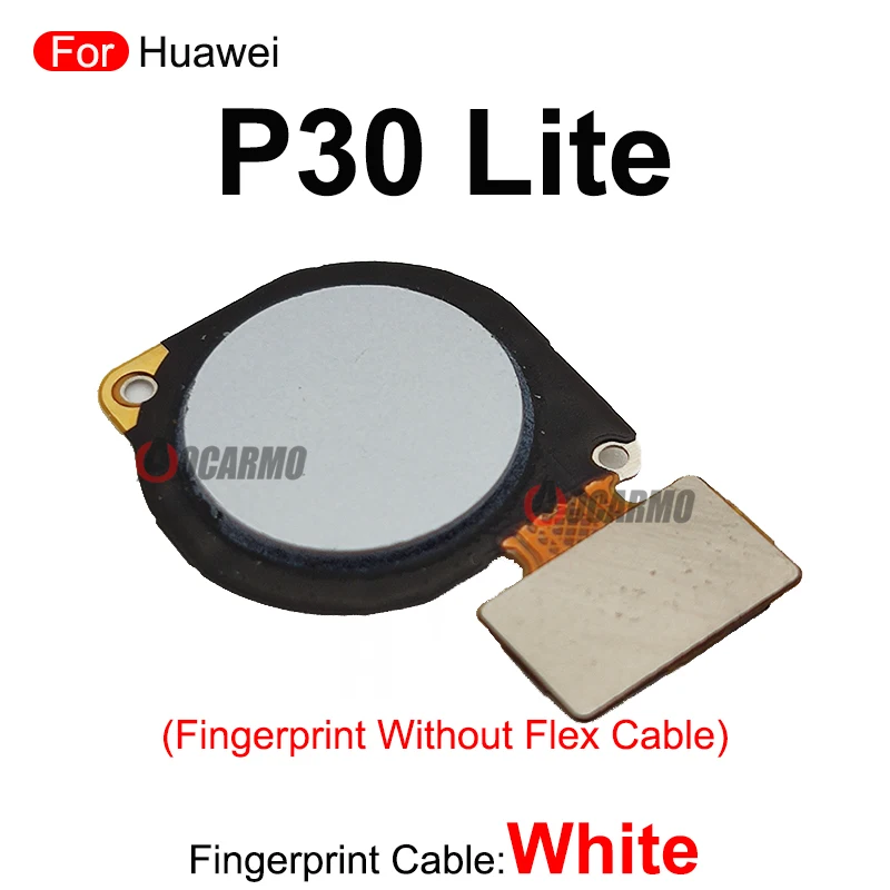 Black Blue White For Huawei P30 Lite P30Lite Fingerprint Button Flex Cable And Ring Repair Parts