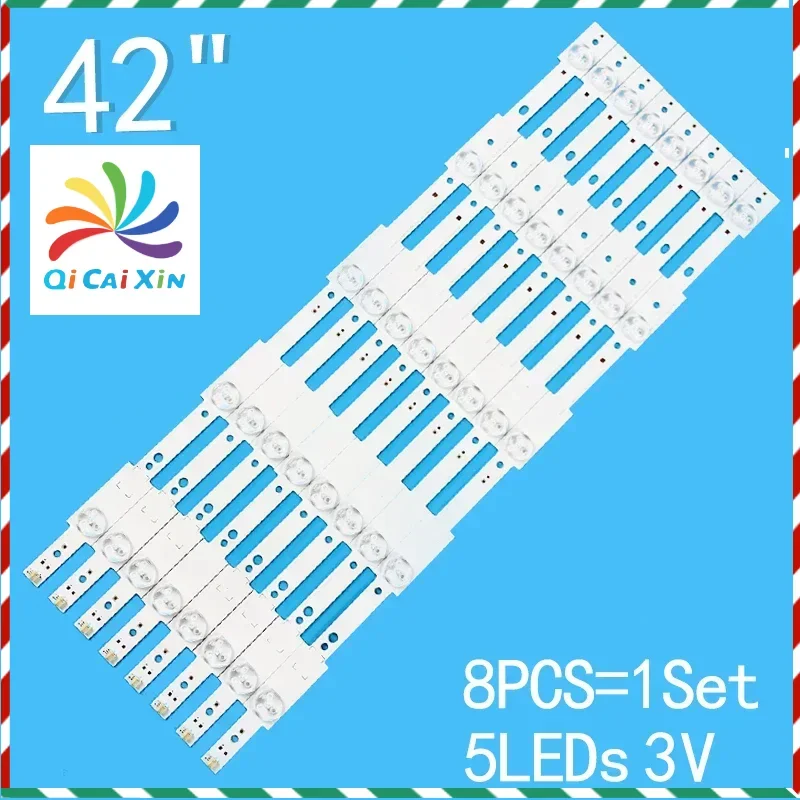 

8pcs=1set 5leds 3v 470mm for Panda 42inch LCDTV 2013CH420 13Y LVED 3228 05 REV1.0 130105 LE42C32 LE42C33 LE42C35 backlight strip