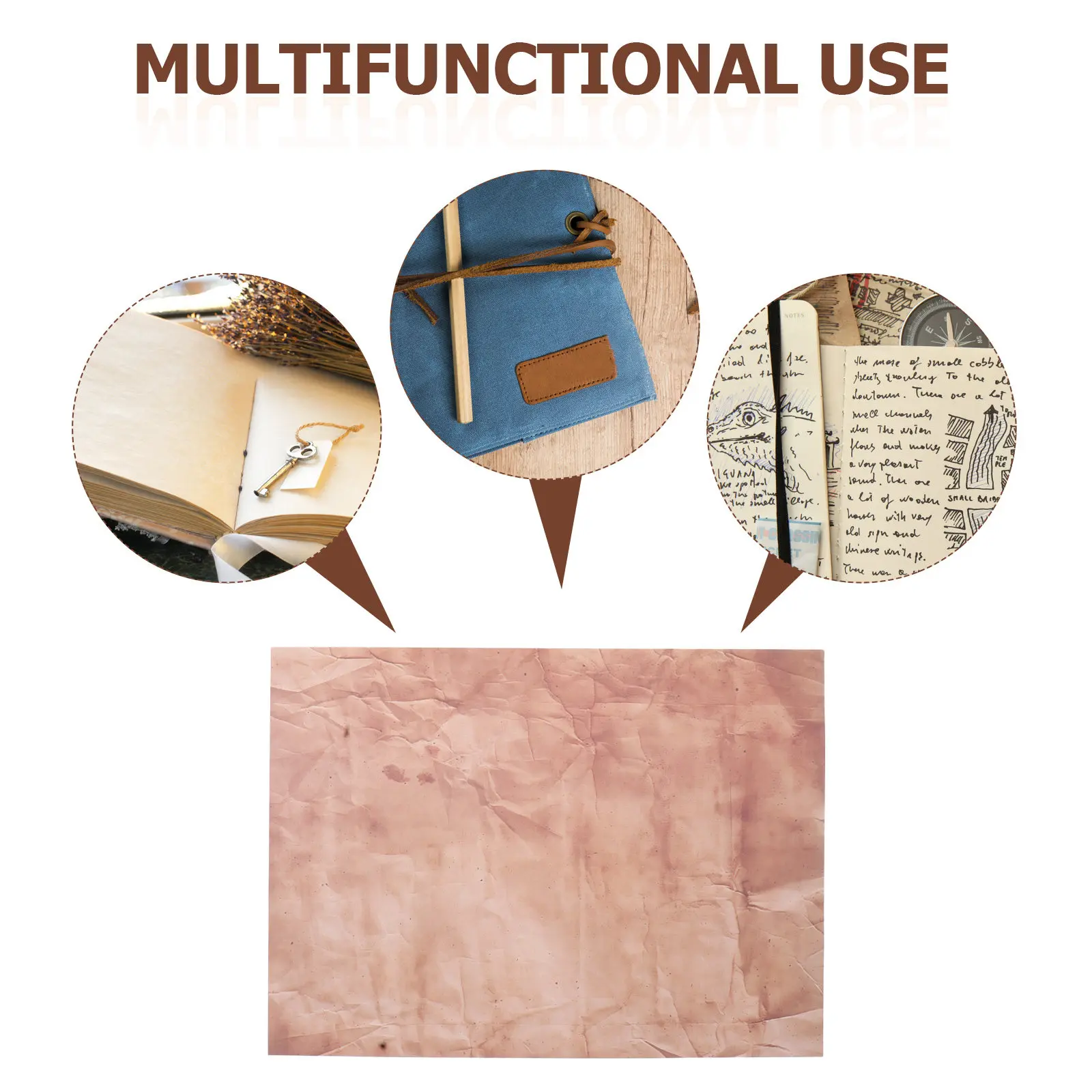 48pcs Vintage Parchment Paper A4 Double Sided Writing Paper For Journaling Scrapbooking Craft Invitations Certificates
