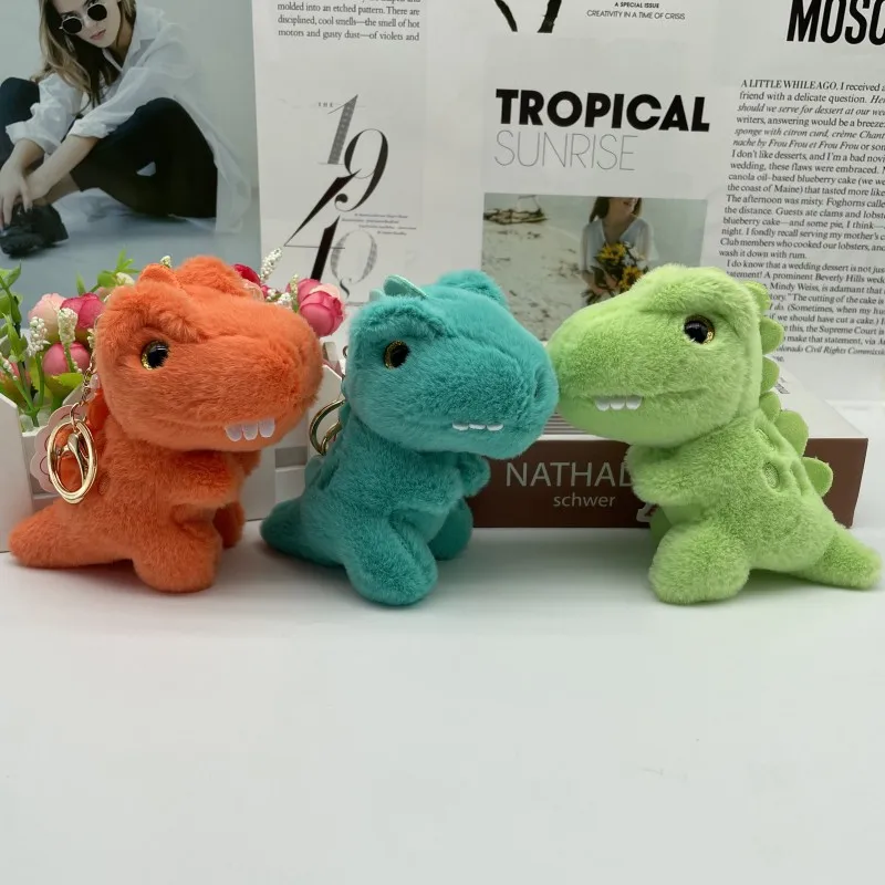 New Jurassic Park Dinosaur Plush Doll Keychain hight quality bag accessories creative doll cool fashione decorate couple gift