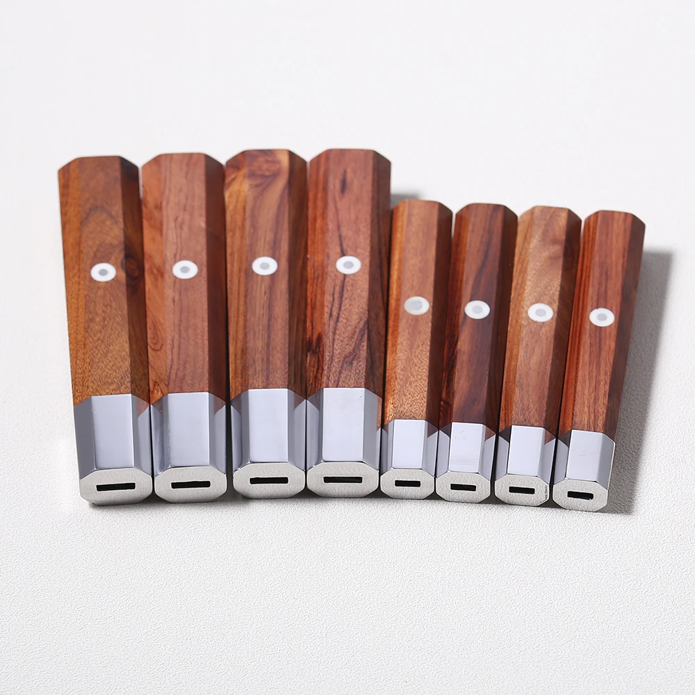 النمط الياباني الكلاسيكي مثمنة مقبض السكين DIY اليدوية المطبخ سكين الطاهي فائدة الفولاذ المقاوم للصدأ خشب الورد السكاكين مقابض