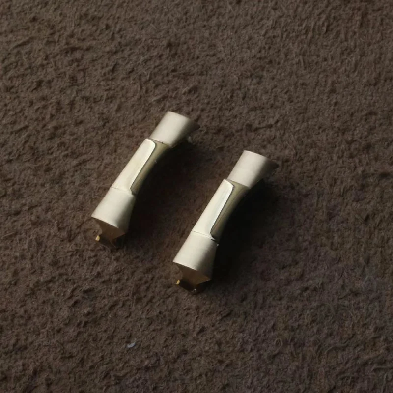 وصلة نهاية منحنية 20 مم لساعة رولكس طاقم الغواصة GMT دايتونا من الفولاذ المقاوم للصدأ قسم حزام مطاطي ملحقات جزء الساعة