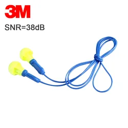 5Pairs 3M Soundproof Earplugs 318-1005 Space Foam Earplugs Soft Anti-Noise for Work  Noise Reduction Value 38dB