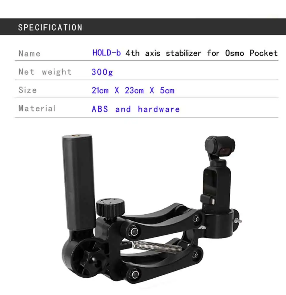 4-achse Z-achse Stabilisator für DJI OSMO Tasche Smartphone Gimbal Stoßdämpfer Halterung Expansion Stehen Unterstützung Halter – Detail 10