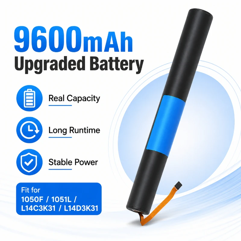 9600MAH Large Capacity for Lenovo Yoga Tablet 2-1050F 1051L L14C3K31 L14D3K31 Long-lasting and  Durable Tablet Battery