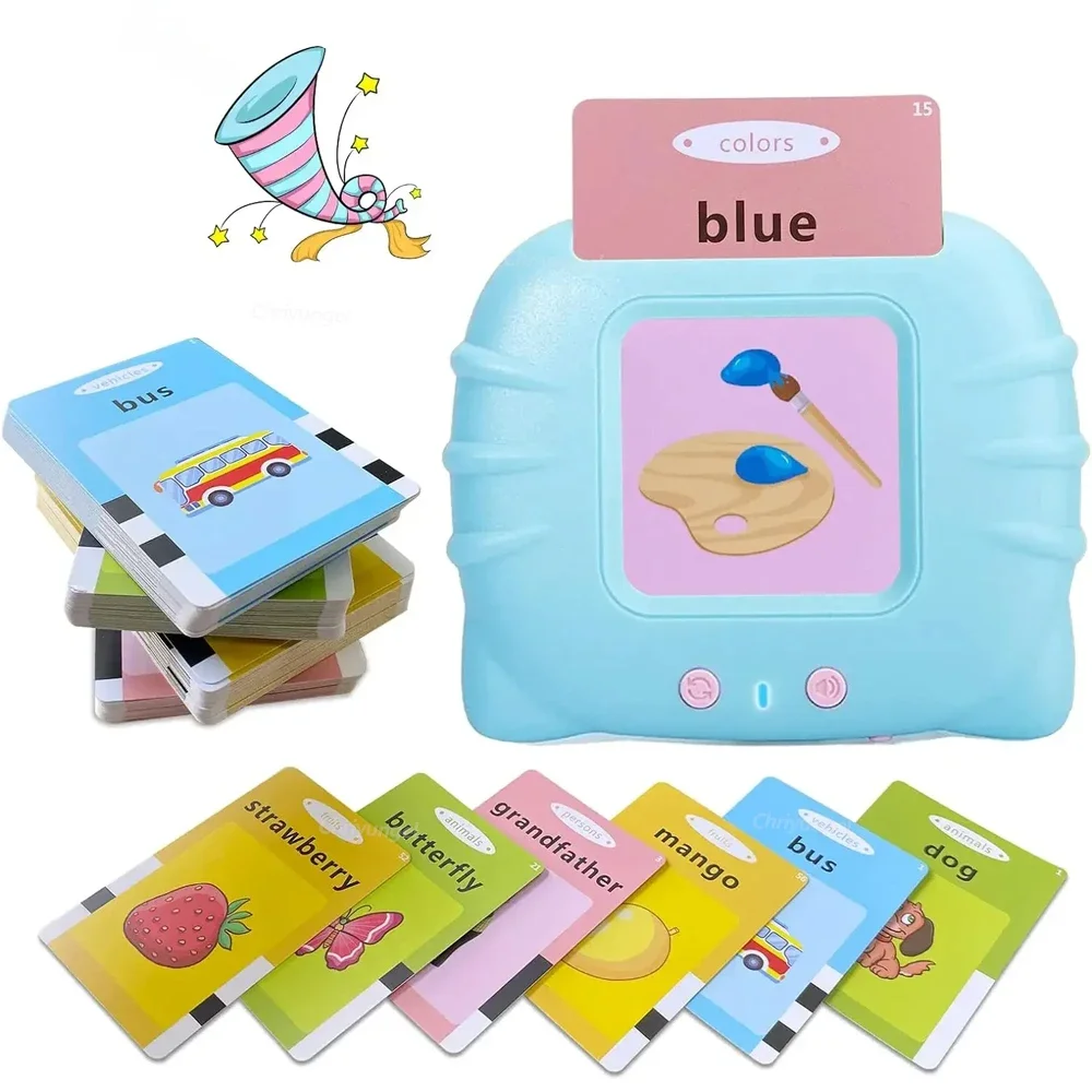 Early Education Flash Card Machine Learning Talking Language English Electronic Audio Book Toy Children Birthday Gift