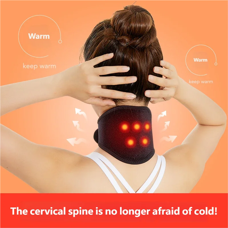 Self-Heating Neck Support Brace Magnetic Cervical Massage for Relaxation and Warmth No Need for Electricity Reusable