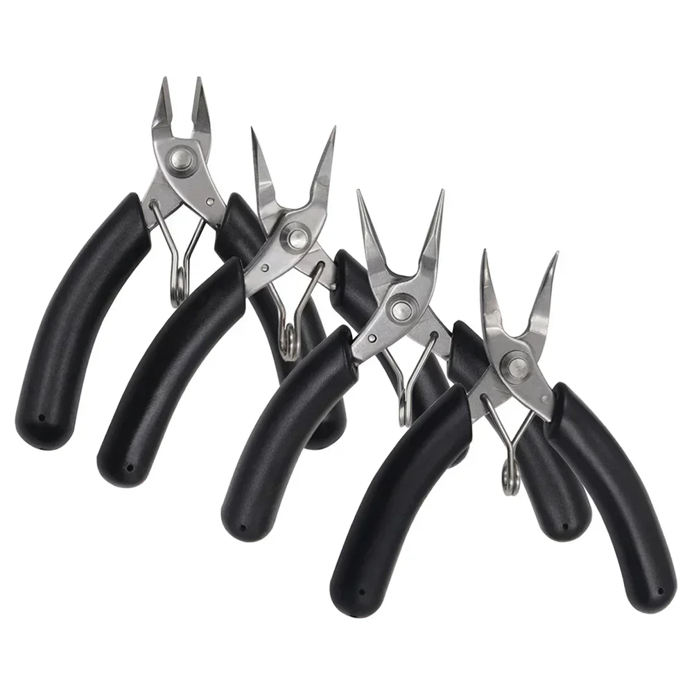 Pliers Diagonal Pliers Round Bent Needle Nose Pliers For DIY  Jewelry Making Curved Mouth Cutting Cable Nippers Hand Tools