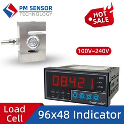 S Type Weighing Sensor Load Cell Indicator Display 100kg 200kg 300kg 500kg 1000kg 1T 1Ton Weight Load Cell Set Kit