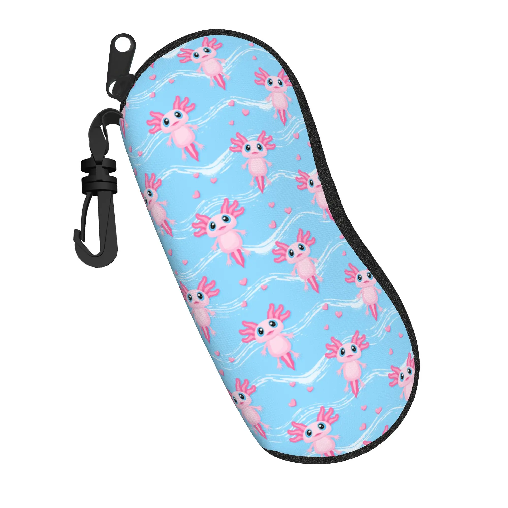 Axolotl Mexican Salamander  Accessories Glasses Case for Girl Printing Box  Eyeglasses Storage Box Gift Eye Contacts Case