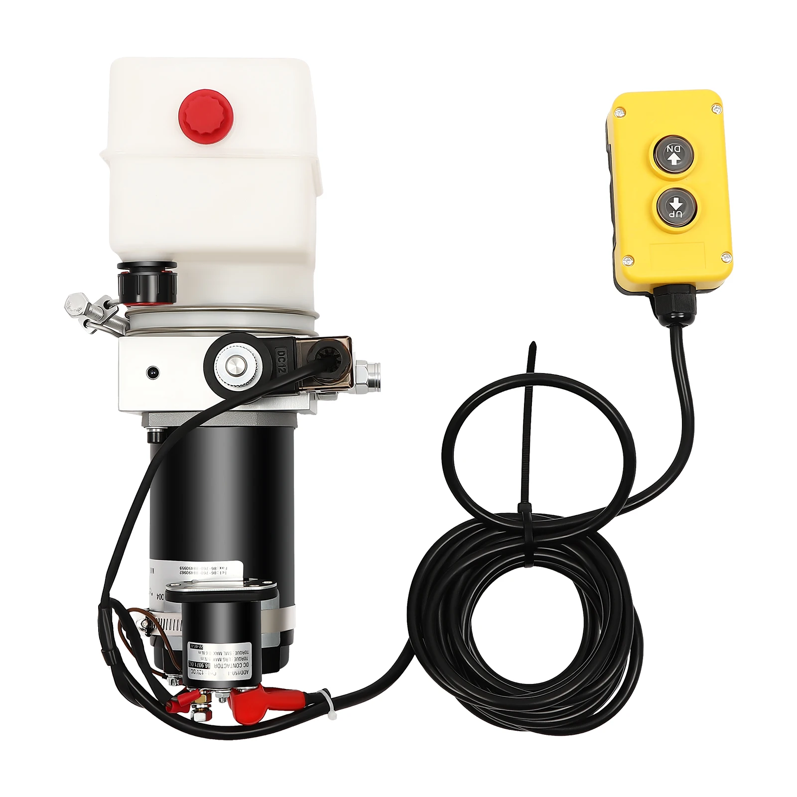 12V 800W Einfachwirkende Hydraulikpumpe Ferngesteuertes Hydraulikaggregat 1,1cc/r für Kipperanhänger und Muldenkipper