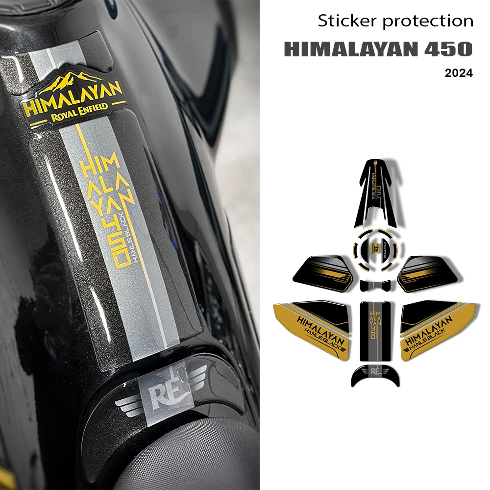 

Для Himalayan 450 2024 2025, накладка на топливный бак мотоцикла, боковая защитная наклейка на бак мотоцикла, комплект наклеек, аксессуары