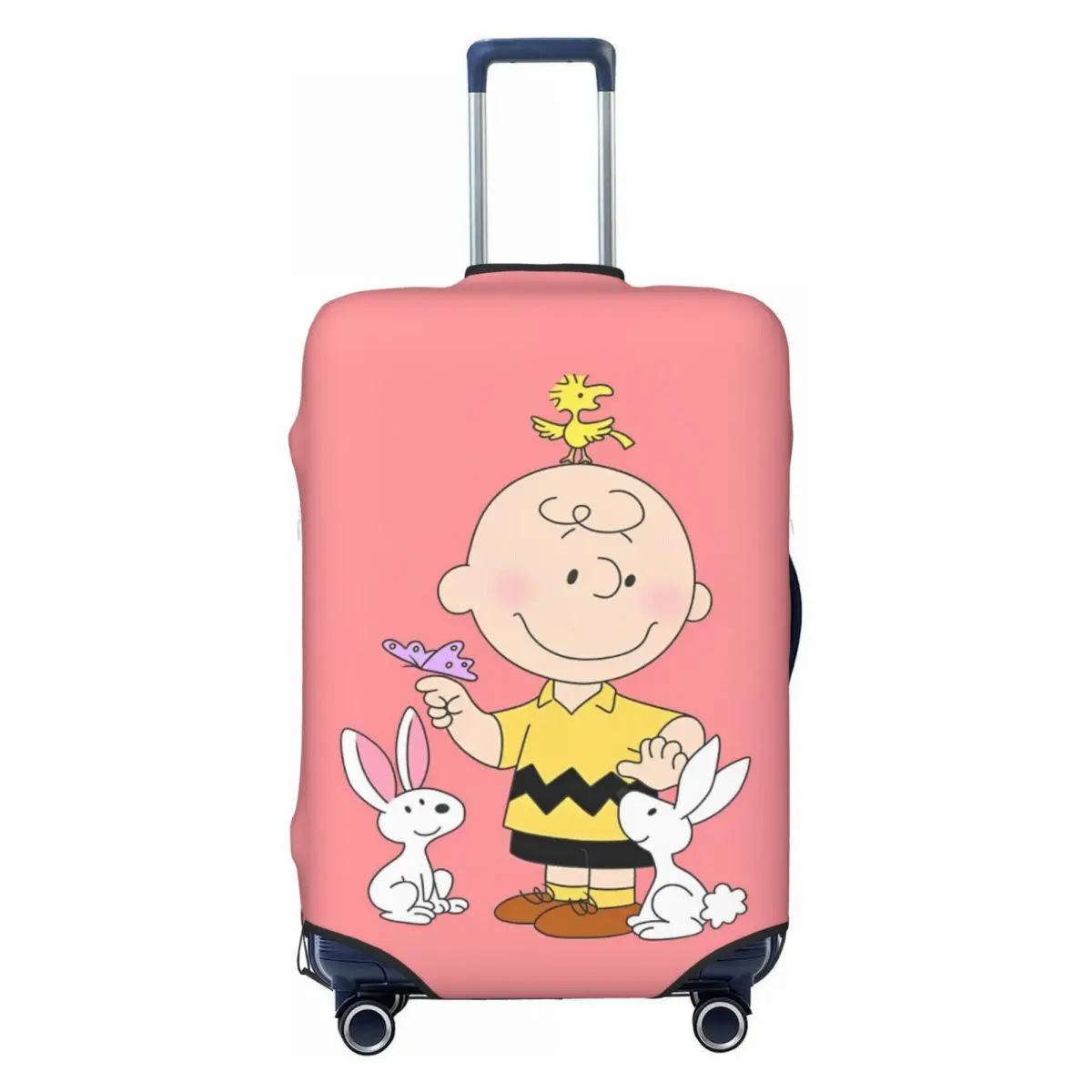 Hot Japan Cartoon Peanuts Snoopy Charlie Woodstock Suitcase Cover Anime Cartoon Travel Protection Holiday Fun Luggage Case