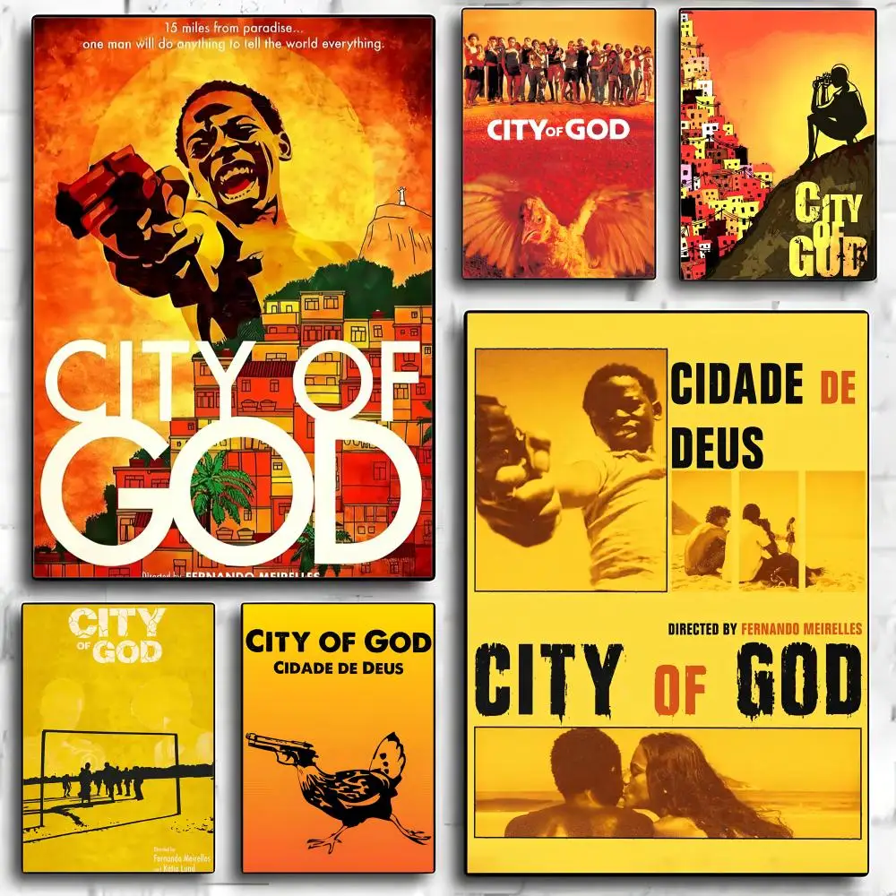 Movie C-City of God Poster Modern PP Paper Wall Art Sticker 