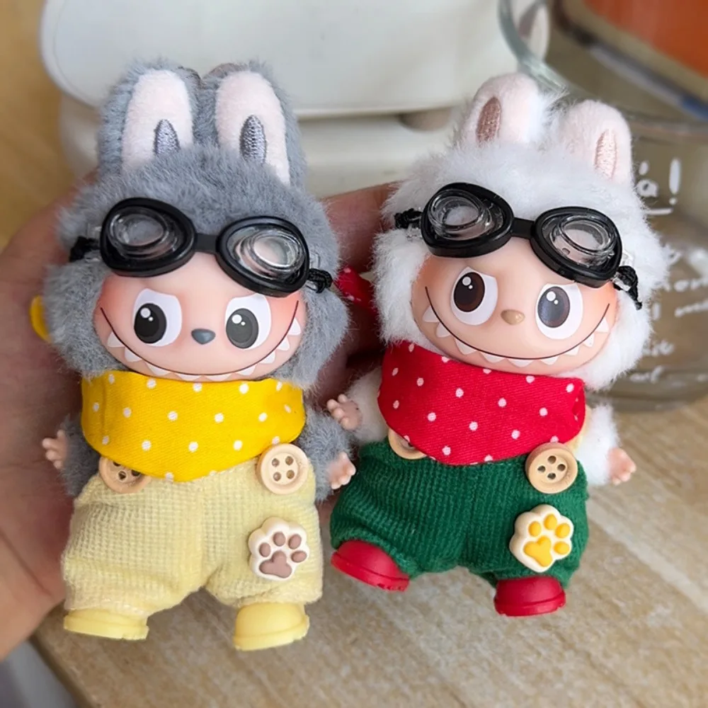 

10cm Labubu 4.0 Doll Clothes Glasses Overalls Scarves Shoes Dress Up Doll Accessories Sitting Party Christmas Birthday Gift Toys