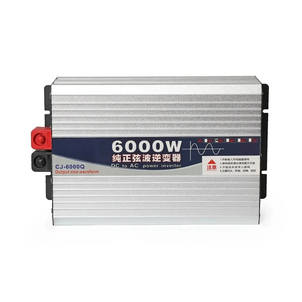 6000W Dc 12/24/48/60v to Ac 110v220v  Car Solar Pure Sine Wave Solar Inverters & Converters