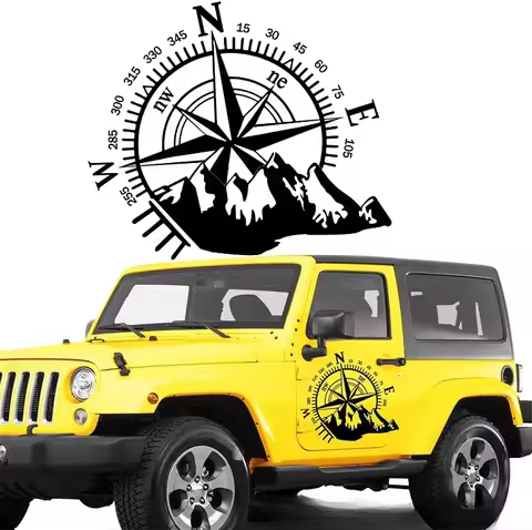 40x32cm Mountain Large Vinyl Car Bonnet Side Stickers Van Decal Camper Caravan Automobiles Exterior Accessories PVC Stickers