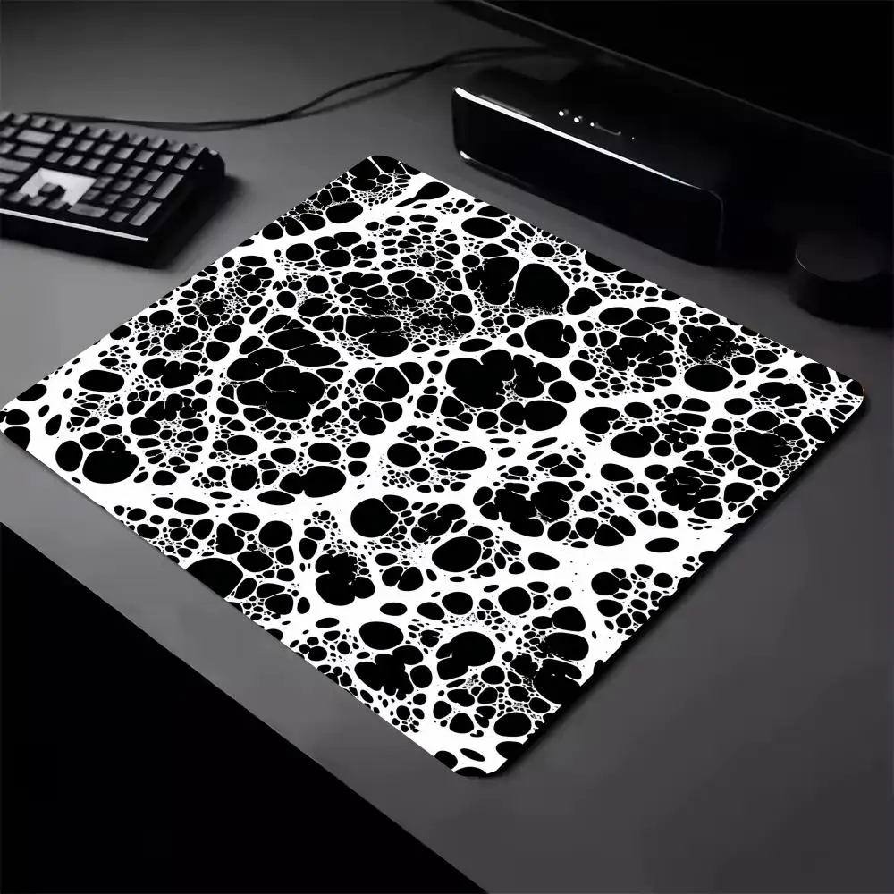Black texture pattern Mouse Pad Small Gamer Desk Mat Square Gaming Office Accessories Rug Mousepad HD Rubber Keyboard Table Mats