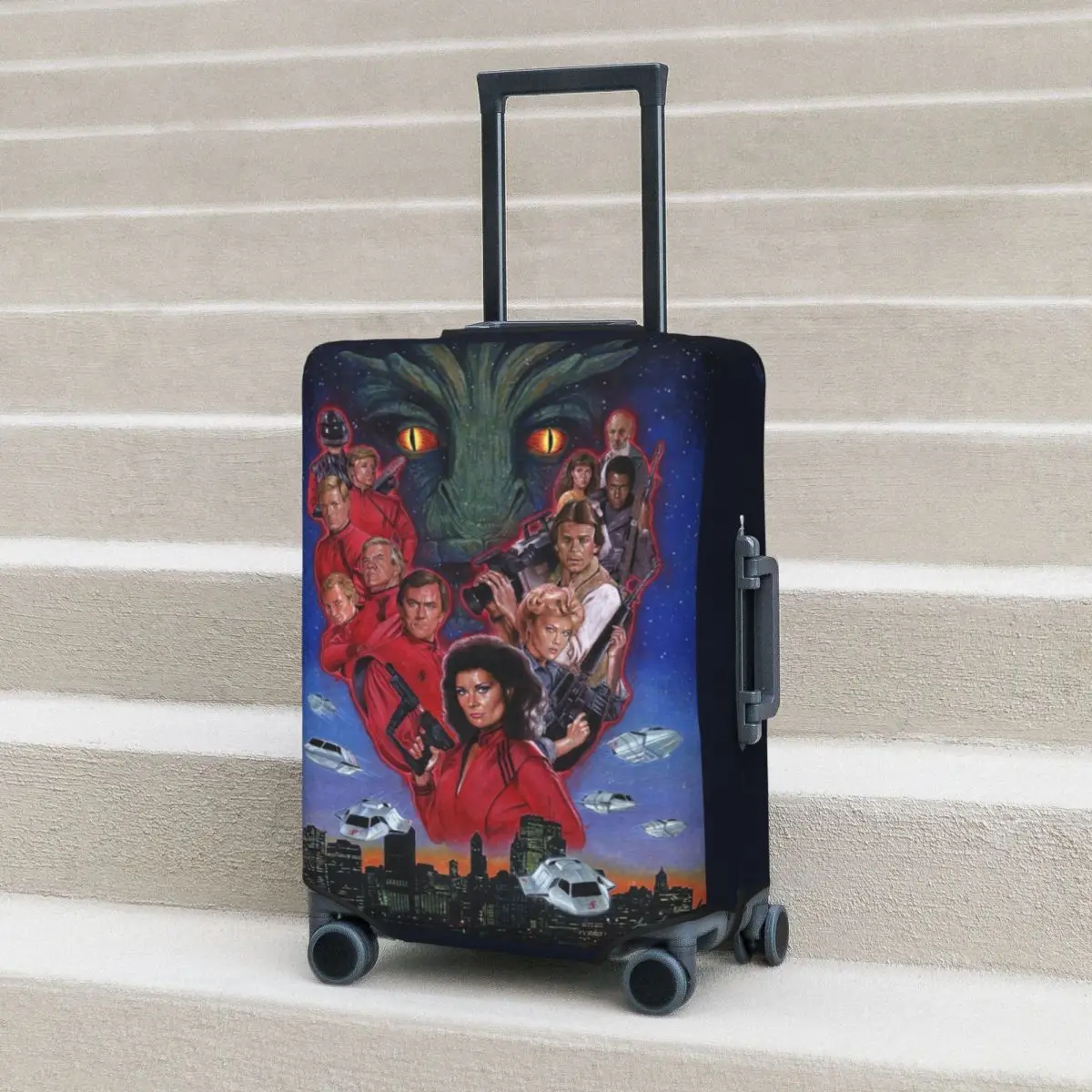 

V The Visitors Miniseries 40th Anniversary Чехол для чемодана Эластичные защитные чехлы для багажа для путешествий 18-32 дюймов