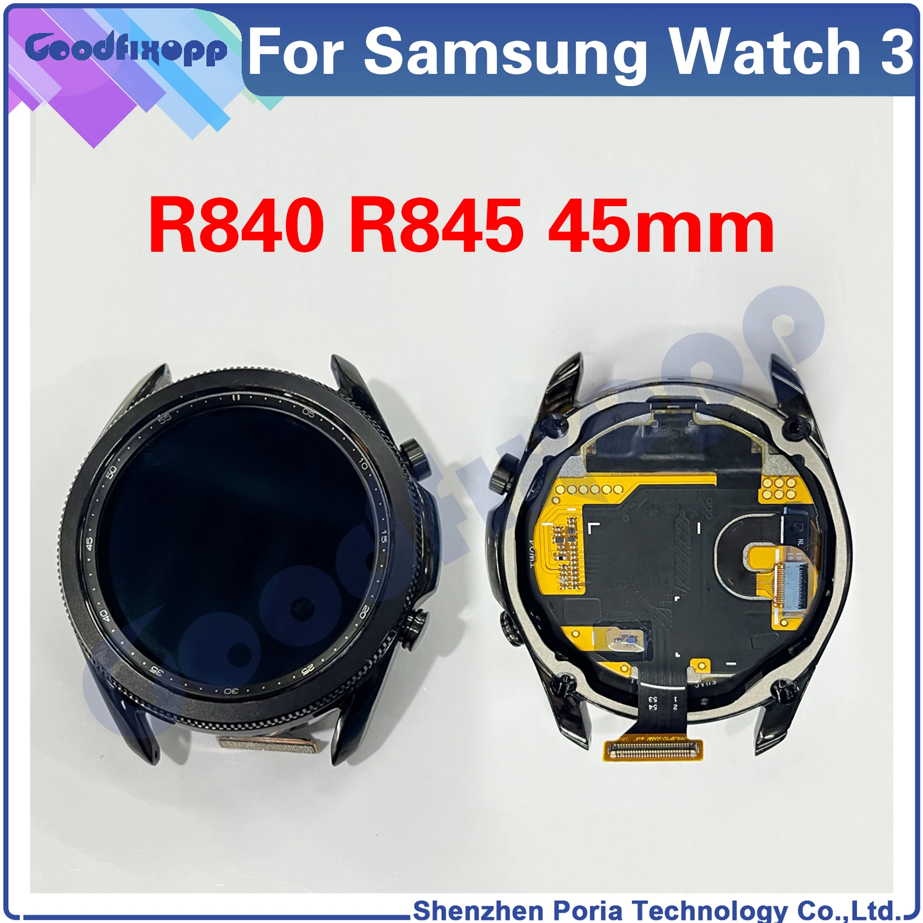 For Samsung Galaxy Watch 3 SM-R840 SM-R845 45mm / Watch3 SM-R850 SM-R855 41mm LCD Display Touch Screen Digitizer Assembly