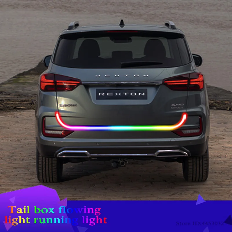 

For SsangYong torres rexton stavic musso LED DRL DaytimeRunningTail Light Scan StartingCar Hood Guide Decorative Ambient Lamp12V