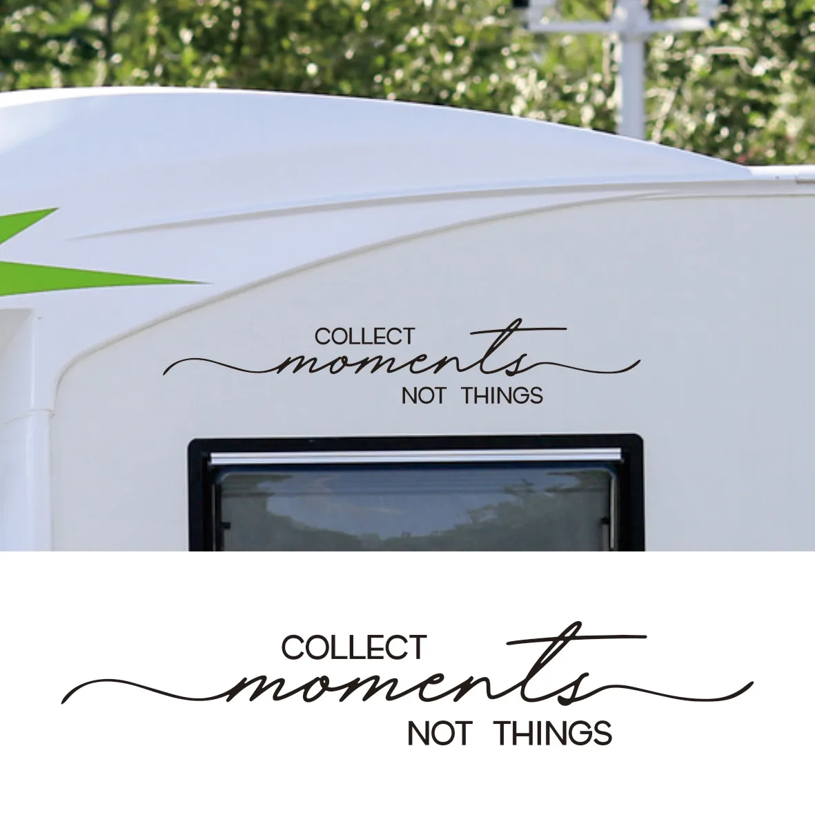 Collect Moments Not Things Car Decals And Decals Rv Motorhome Camper Trailer Decor Vinyl Decoration Parts Styling