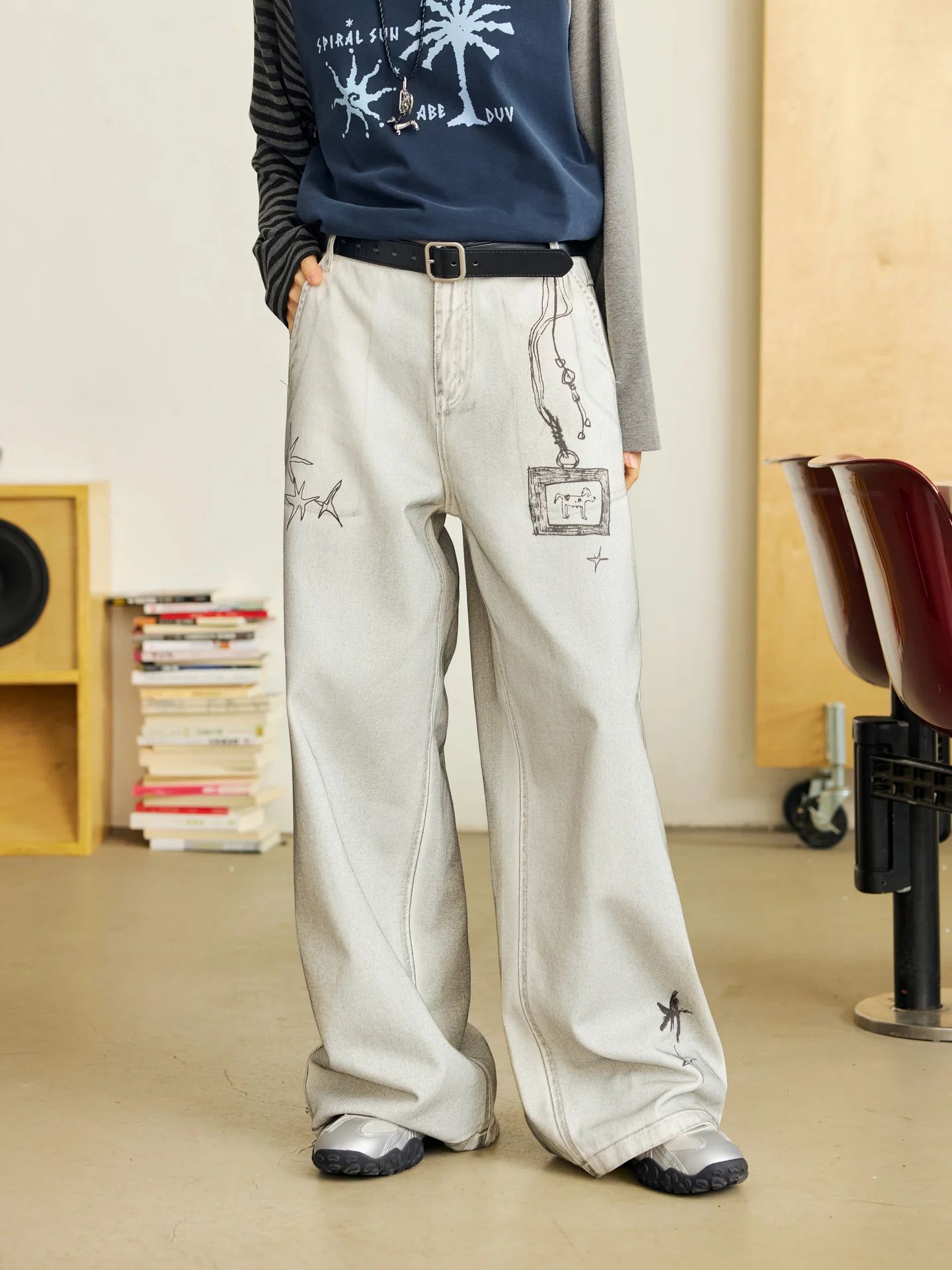 

Джинсы Octopusme Lazy Retro Casual женские прямые, из выцветшего денима, винтажные, из хлопка, с застежкой на молнию на талии