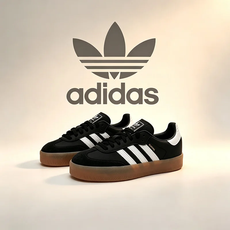 Adidas Clover Women's SAMBAEW Classic Vintage Thick-Tread Casual Sports Training Shoes JI1350