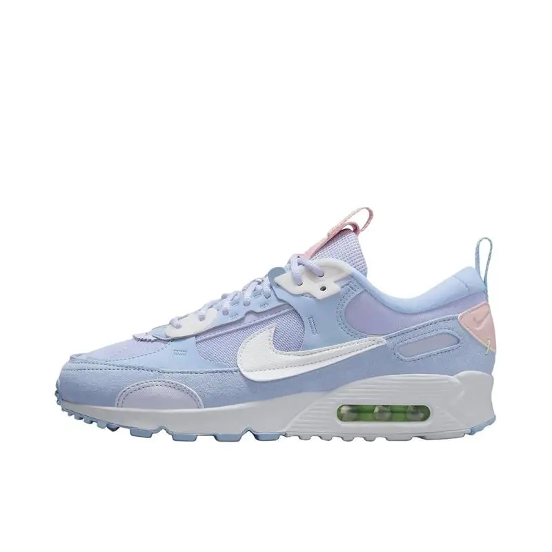 

Nike Air Max 90 Futura "Easter"Shock-absorbing and Anti-slip, Low-top, Sporty and Casual Shoes, Blue, Purple and White.