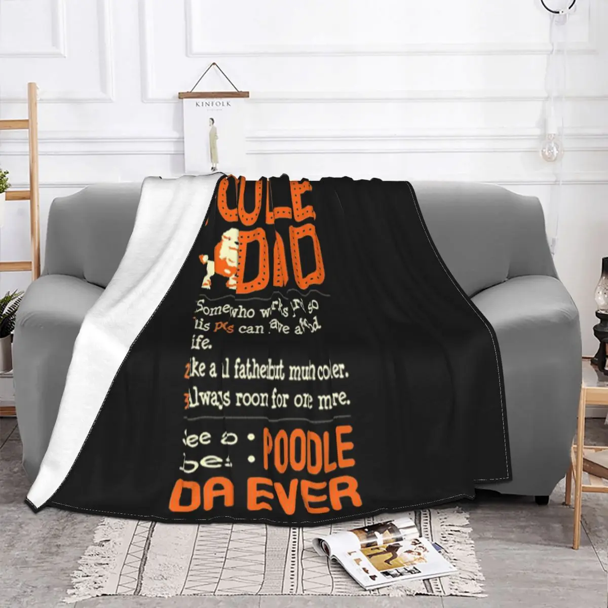 Someone Who Works Hard So His Pitbulls Can Have A Good Life Poodle Dad Trend Throw Blanket