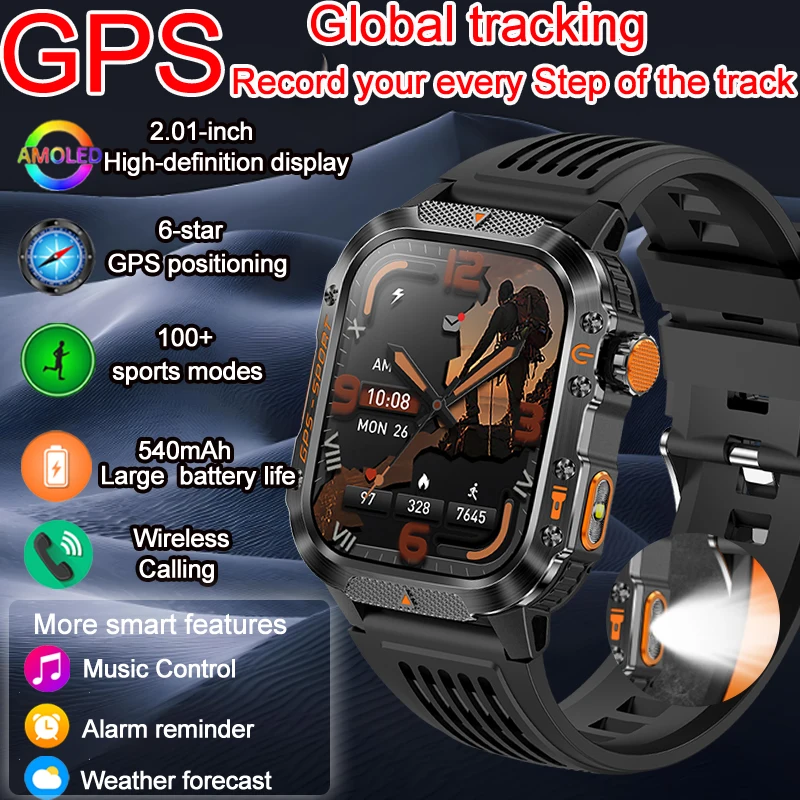 

Original New Men Smart Watch Dual-band GPS Bluetooth Call Fitness Clock Heart Rate IP68 HD Swim Waterproof Sports Smart Watch