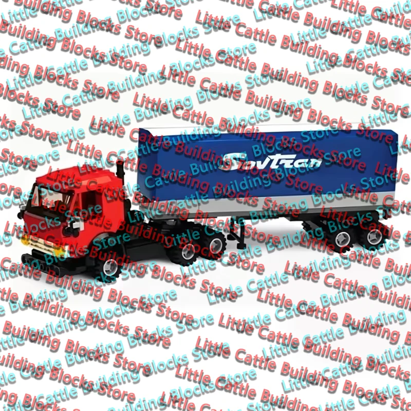 QWERT City Car Model MOC Building Brick Heavy-Duty Transport Tractor Truck Modular Technology Gifts Assemble Children Toys Suit