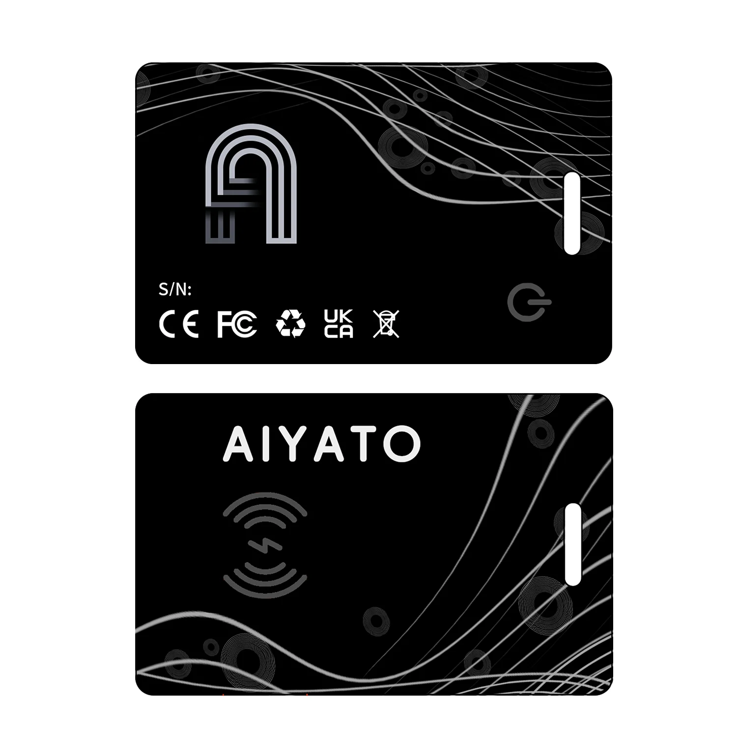 

​​AIYATO Bluetooth Tracker Card Thin Wallet Card Tracker GPS Locator for Keys/Bag Works with Apple Find My (iOS) | AirTag ​