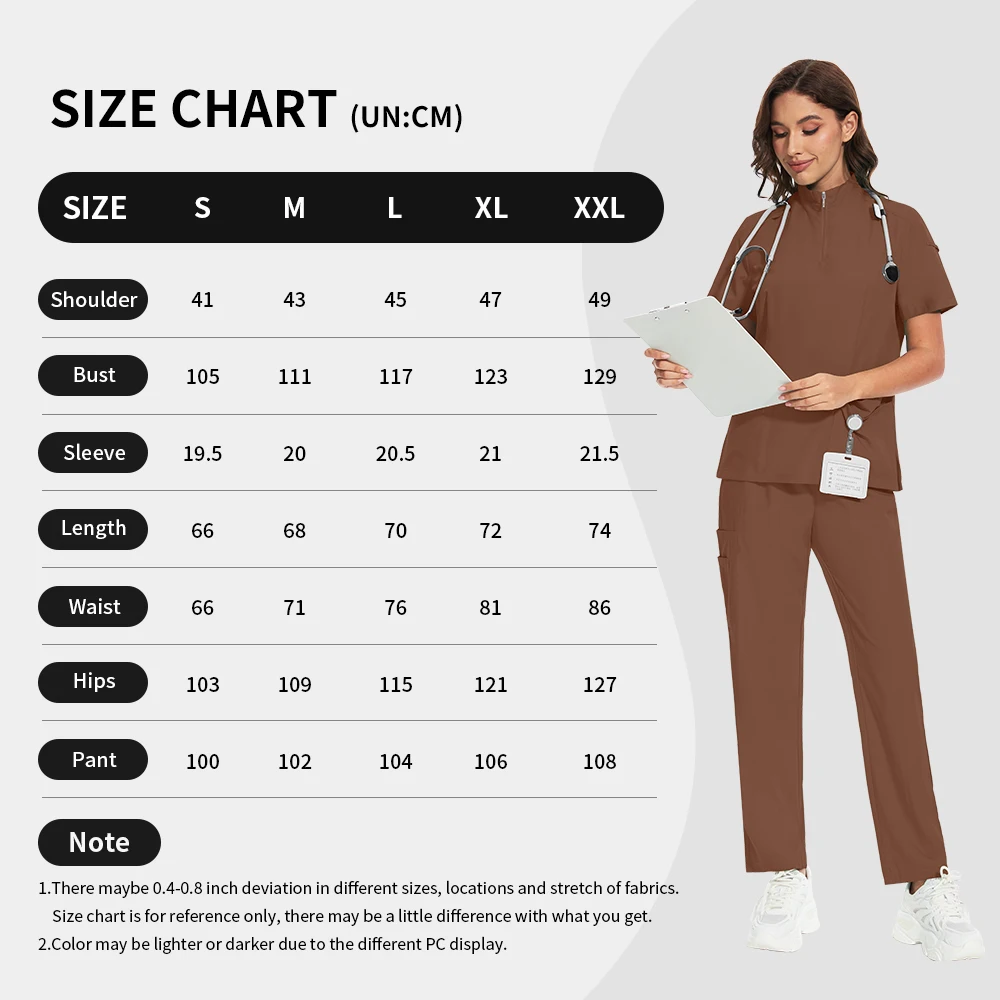 Uniformes médicaux, ensemble de frappes d'infirmière pour femmes, haut à manches courtes, pantalon droit, vêtements de travail pour médecin d'hôpital, uniforme de travail pour chirurgie dentaire orale
